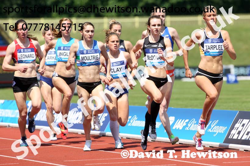Womens 1500 metres, IAAF Diamond League, Birmingham. Photo: David T. Hewitson/Sports for All Pics
